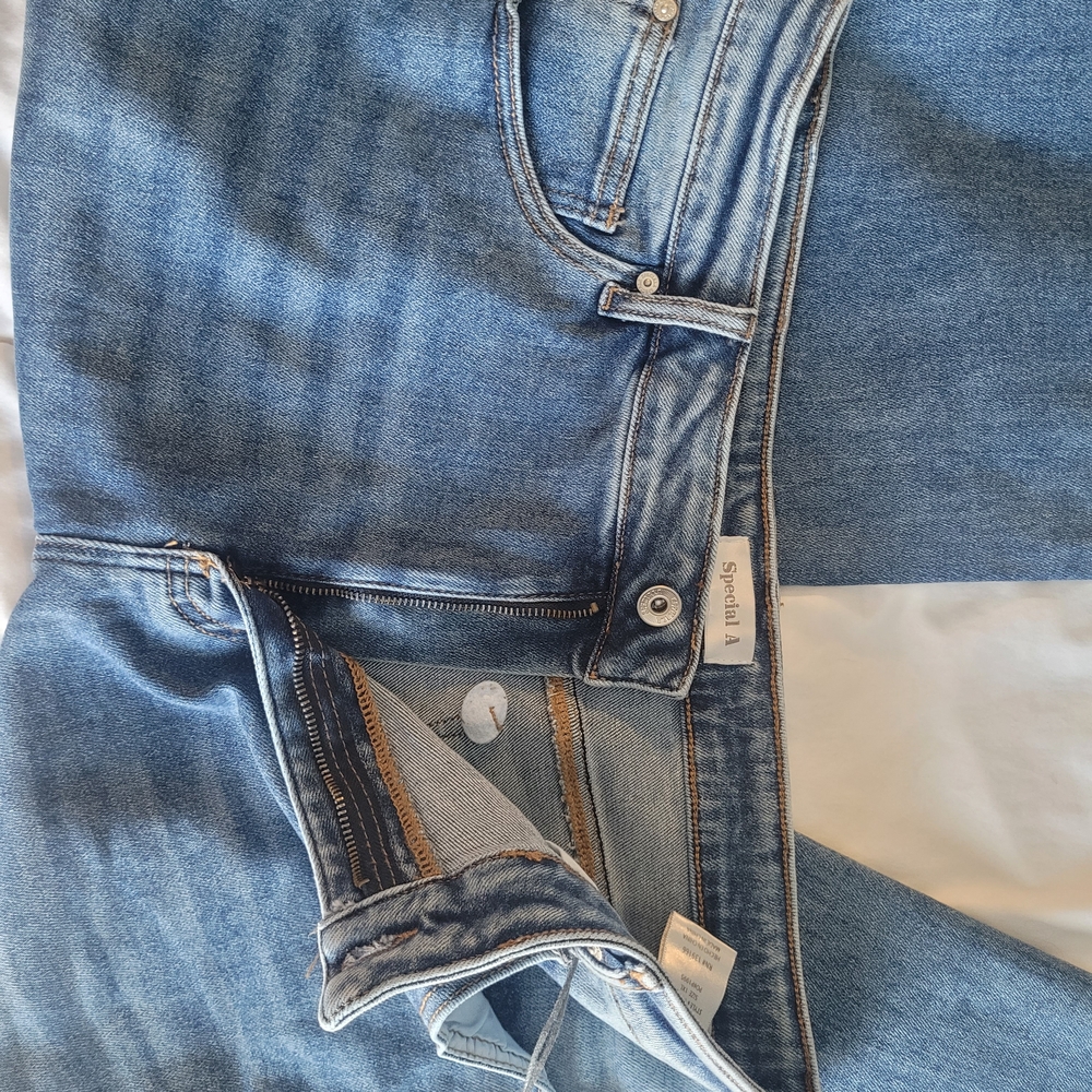 Super Wide Leg Blue Jeans - Picture 2 of 5
